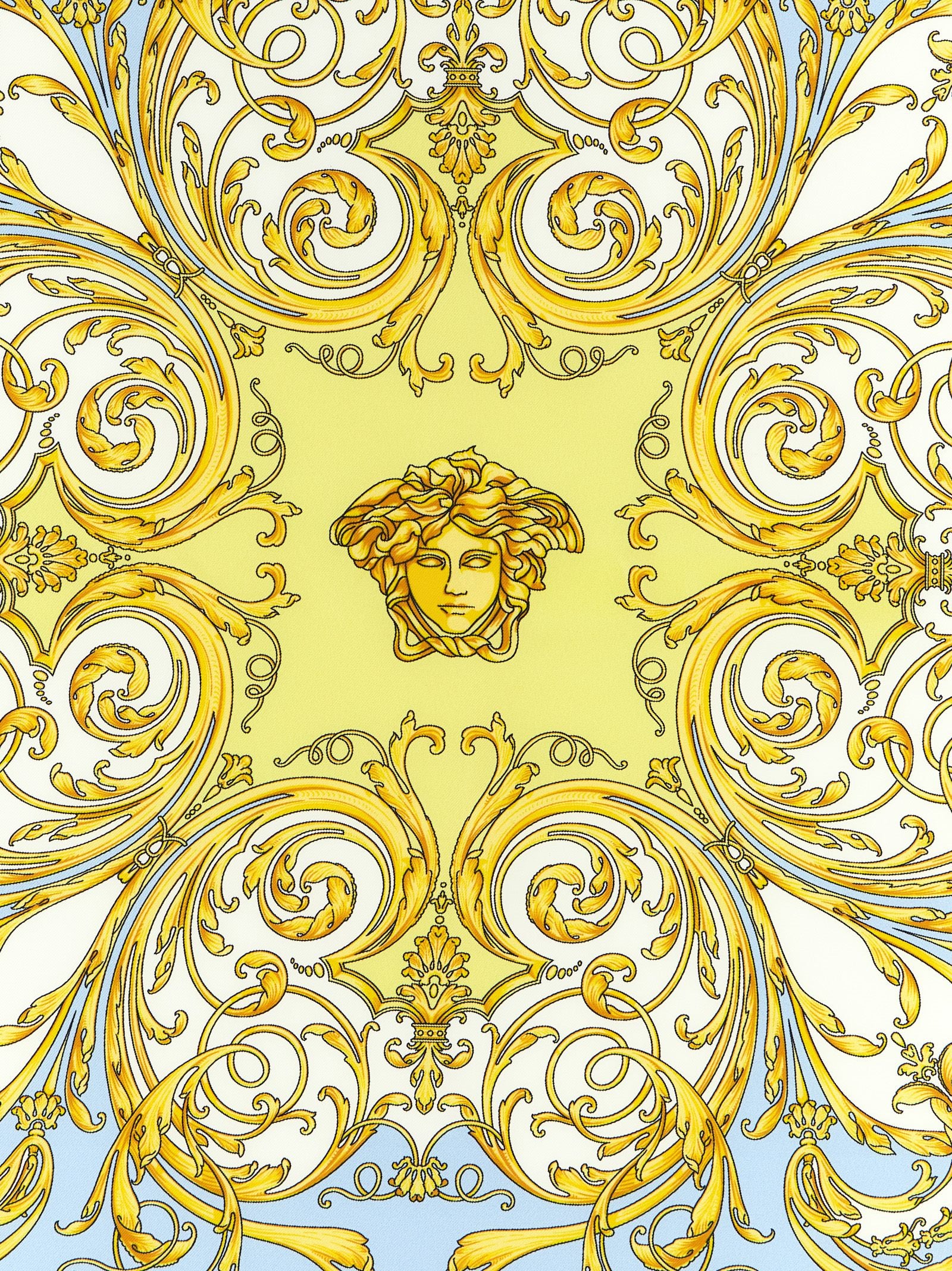 Versace 100% silk scarf in multicolor — view 2