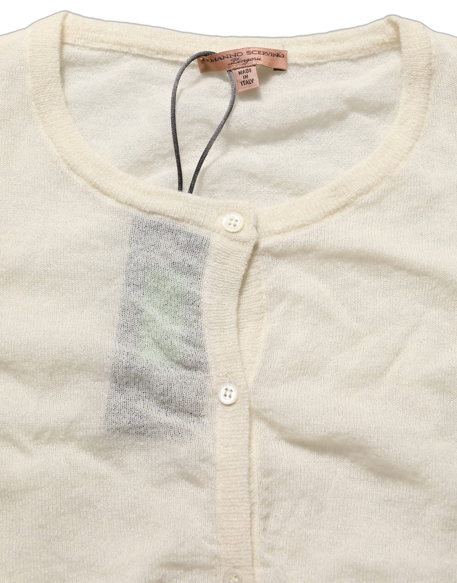 Ermanno Scervino Wool cardigan in white