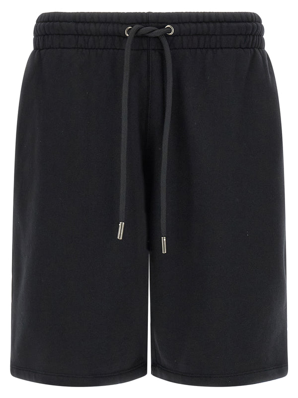 Off-White 100% Cotton bermuda shorts in black