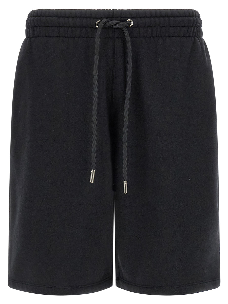 Off-White 100% Cotton bermuda shorts in black
