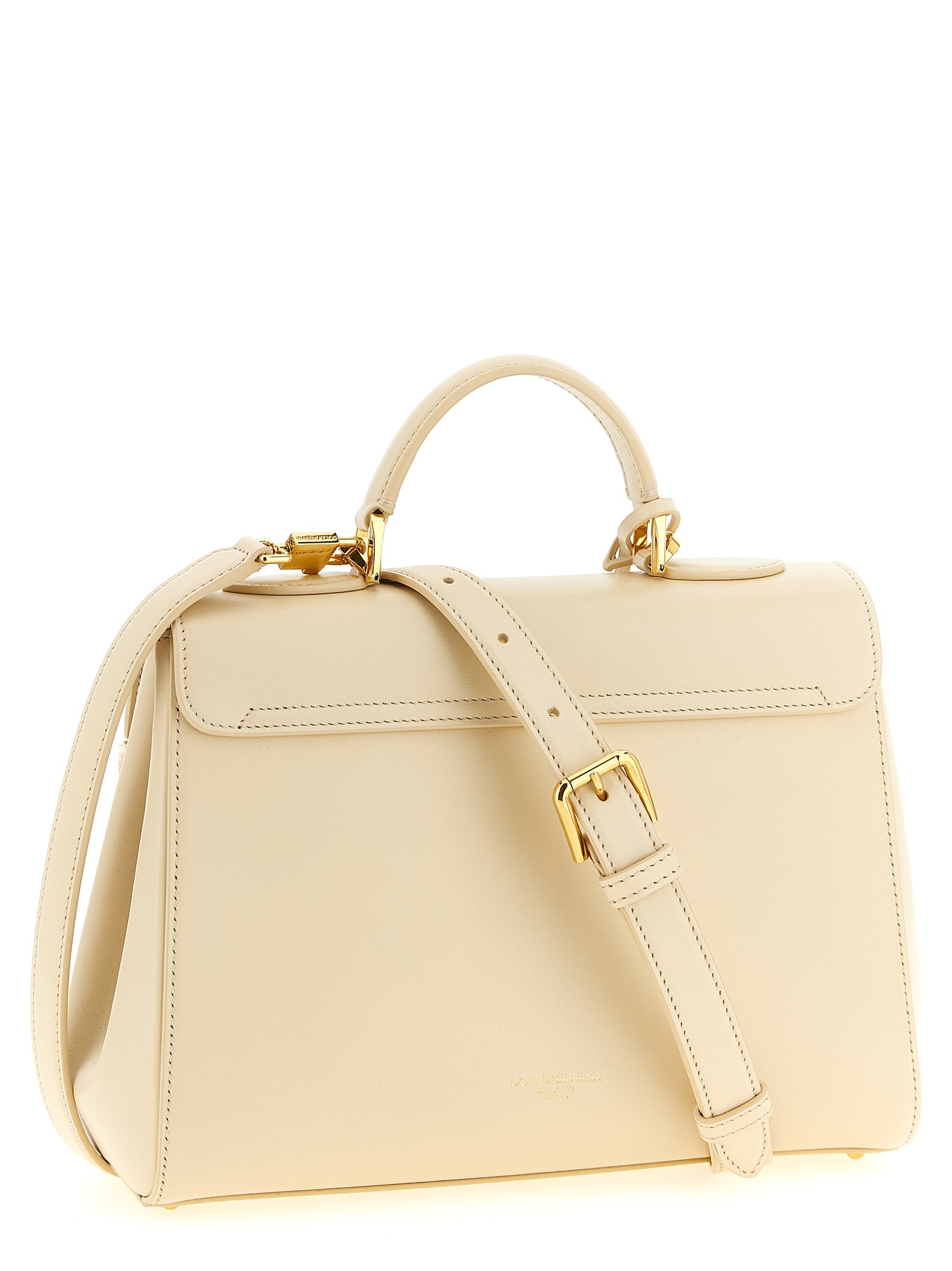 White Lamb Leather Handbag Bag