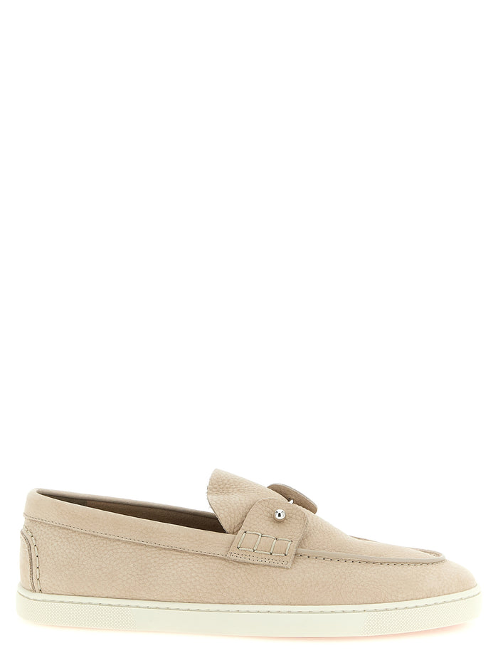 Christian Louboutin 100% Calfskin Leather loafer in beige