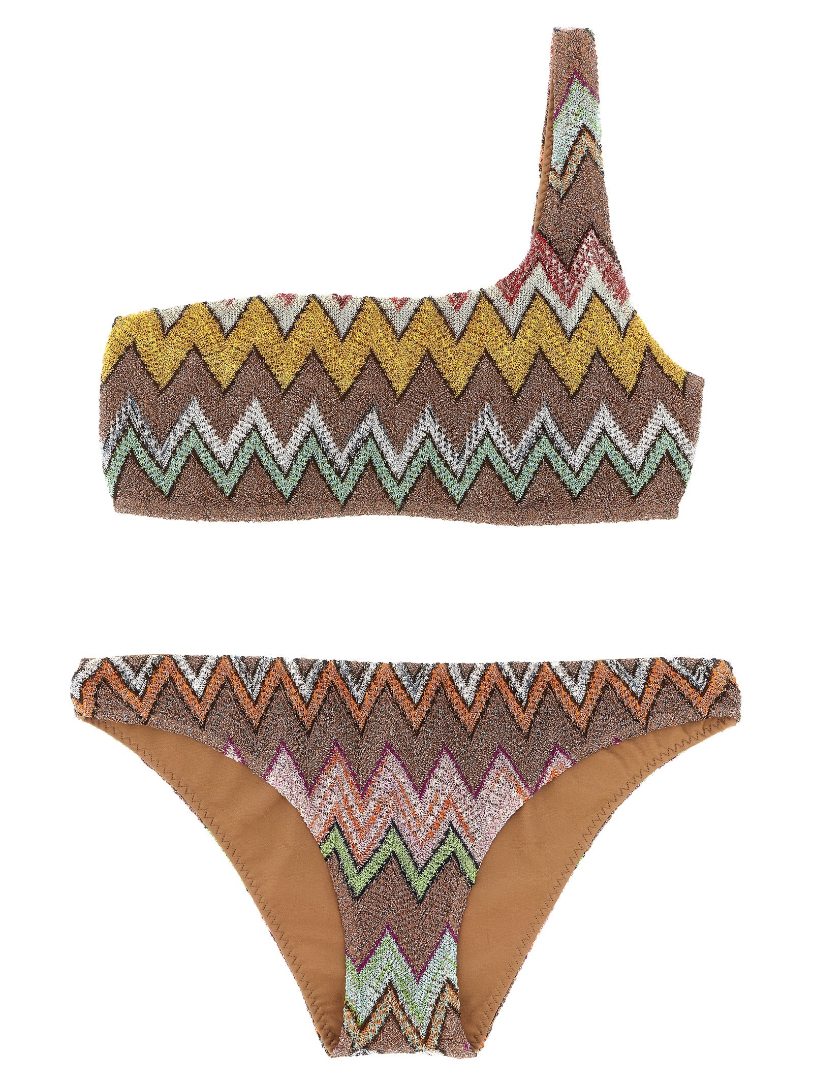 Missoni 86% viscose bikini in brown