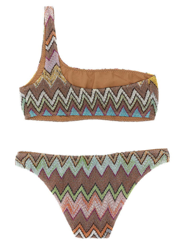 Missoni 86% viscose bikini in brown — view 2