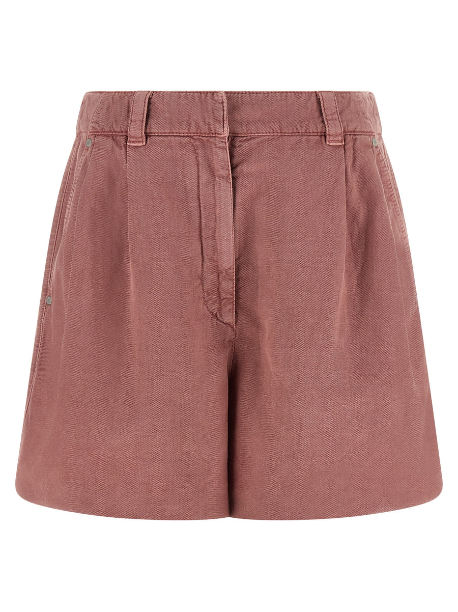 Brunello Cucinelli 60% Cotton bermuda shorts in pink
