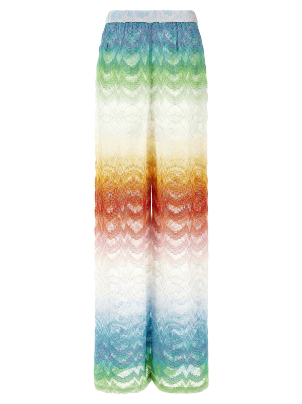 Missoni 88% viscose trousers in multicolor