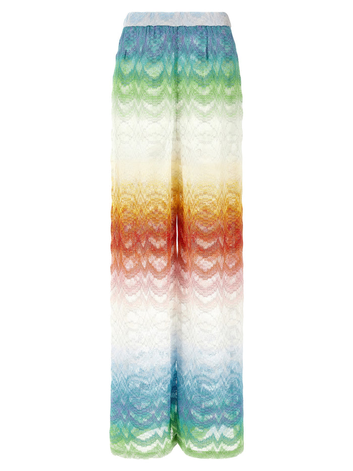 Missoni 88% viscose trousers in multicolor