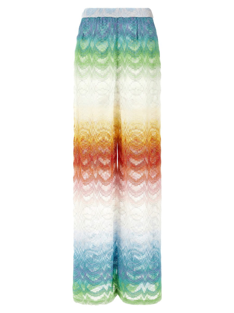 Missoni 88% viscose trousers in multicolor
