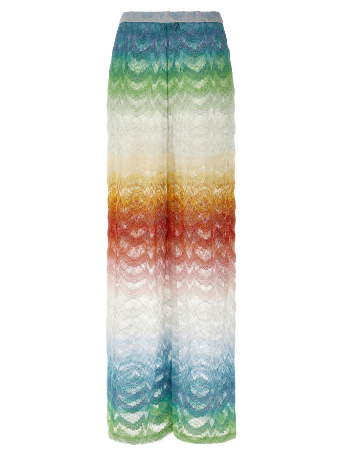 Missoni 88% viscose trousers in multicolor — view 2