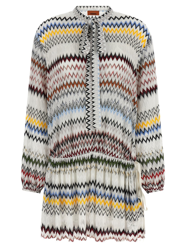 Missoni 52% viscose tunic dress in white