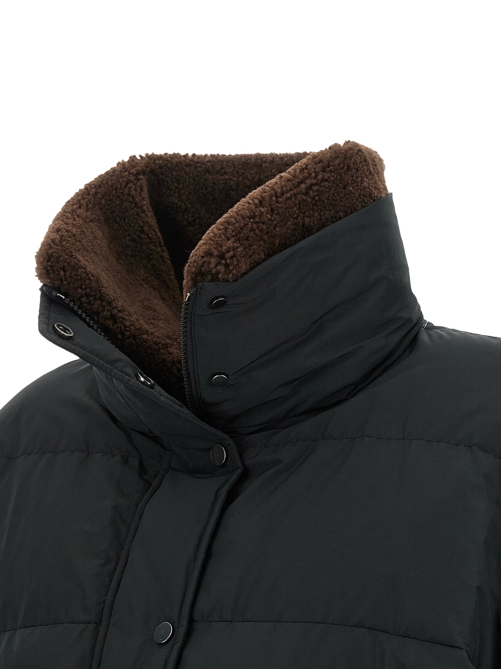Brunello Cucinelli 54% cotton down jacket in black — view 4