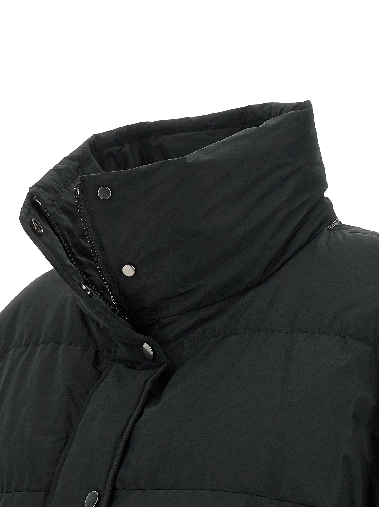 Brunello Cucinelli 54% cotton down jacket in black — view 5
