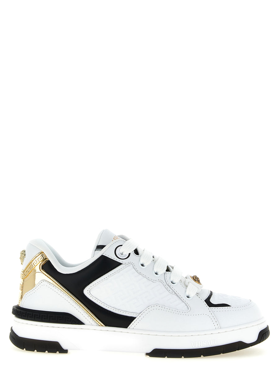 Versace 100% leather sneaker in white