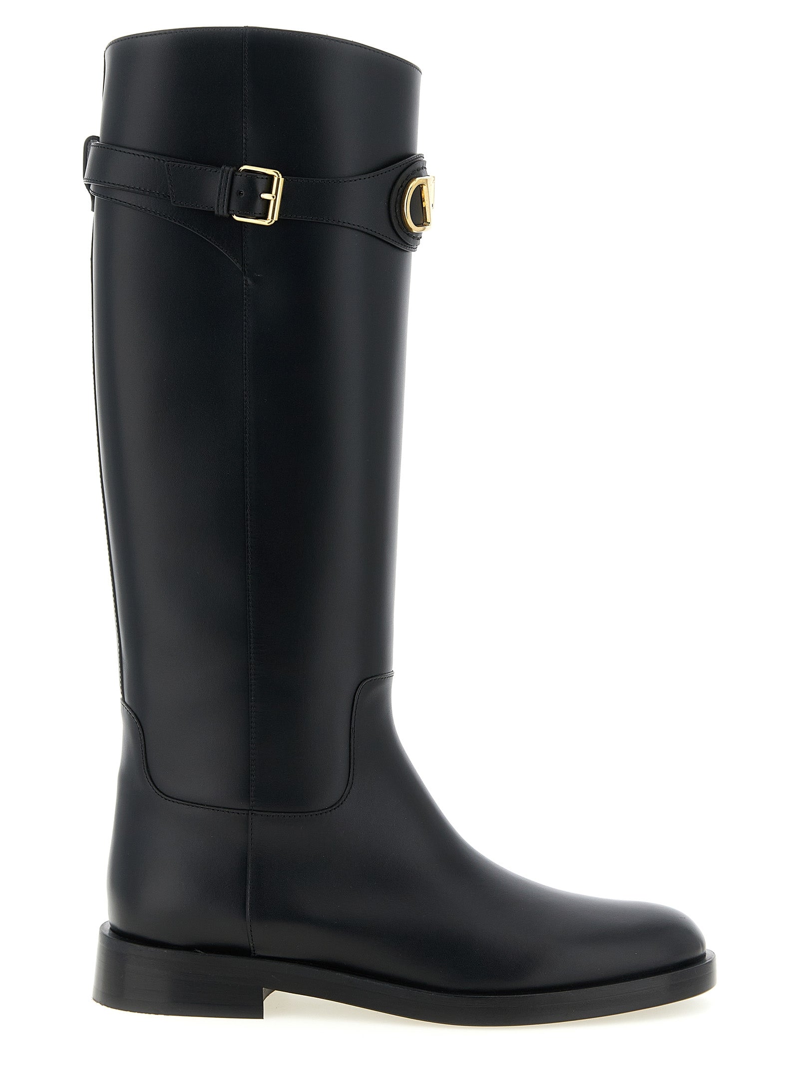 Valentino Garavani 100% Calfskin Leather boot in black