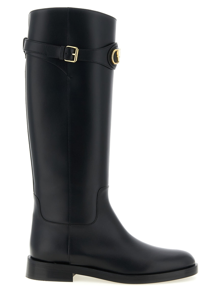 Valentino Garavani 100% Calfskin Leather boot in black