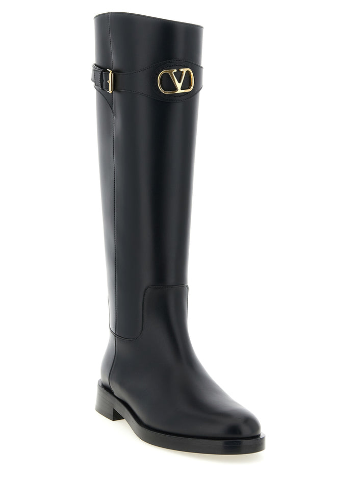 Valentino Garavani 100% Calfskin Leather boot in black — view 2