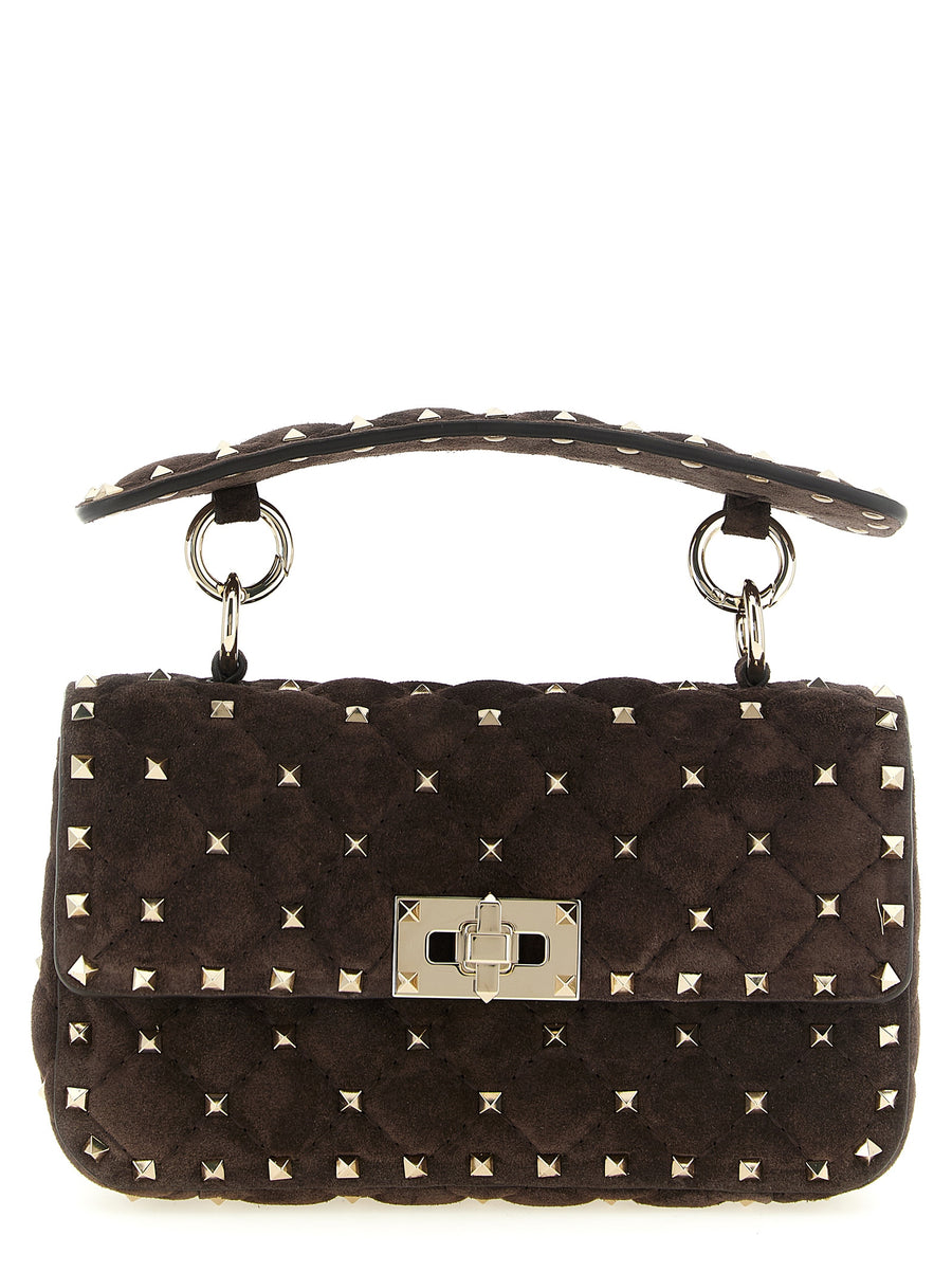 Valentino Garavani 100% calfskin leather shoulder bag in brown