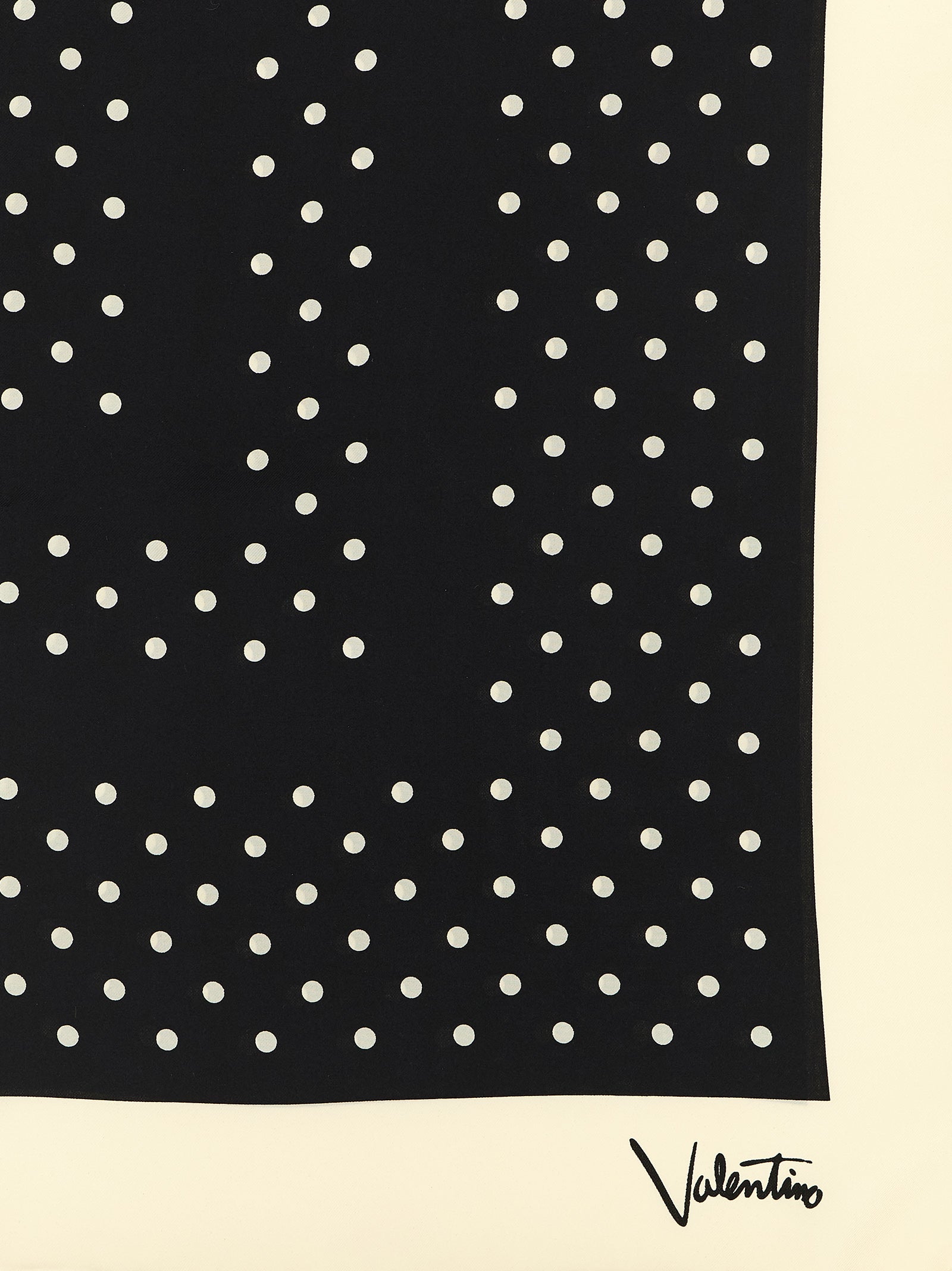 Valentino Garavani 100% Silk scarf in black — view 2