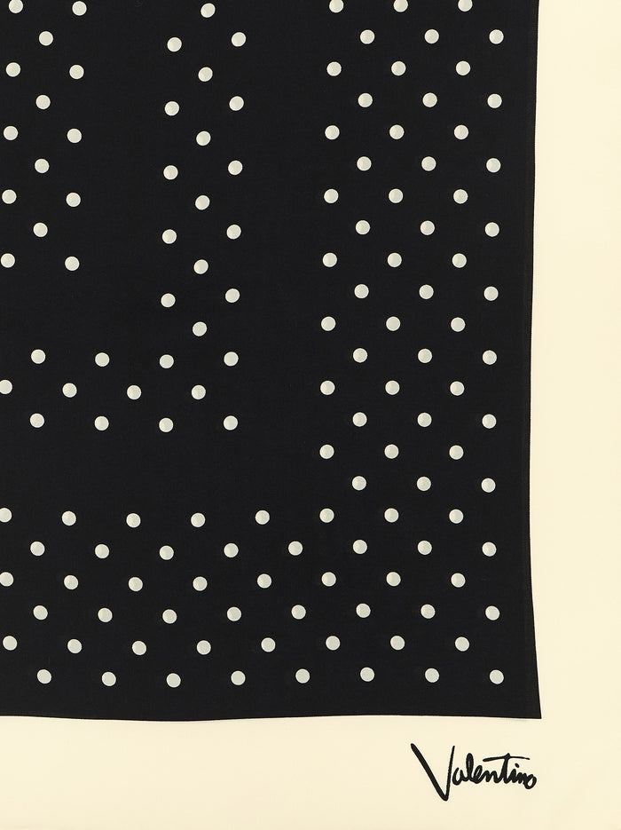 Valentino Garavani 100% Silk scarf in black — view 2