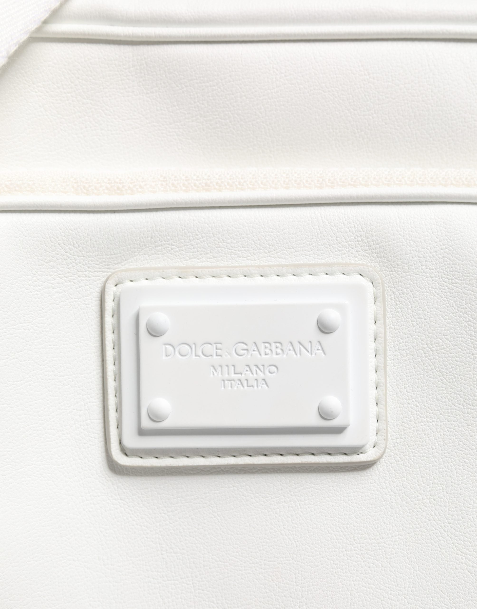White Logo Plaque Crossbody Shoulder Borse Men Bag Polyester