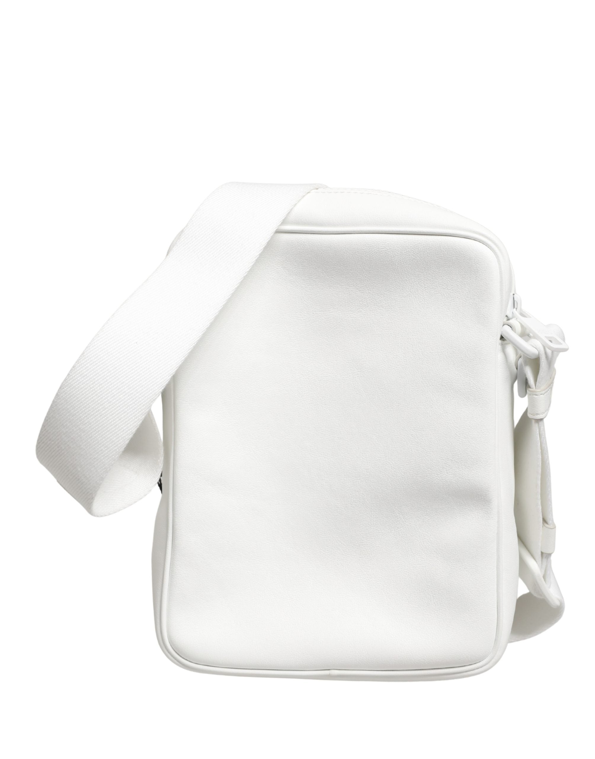 White Logo Plaque Crossbody Shoulder Borse Men Bag Polyester
