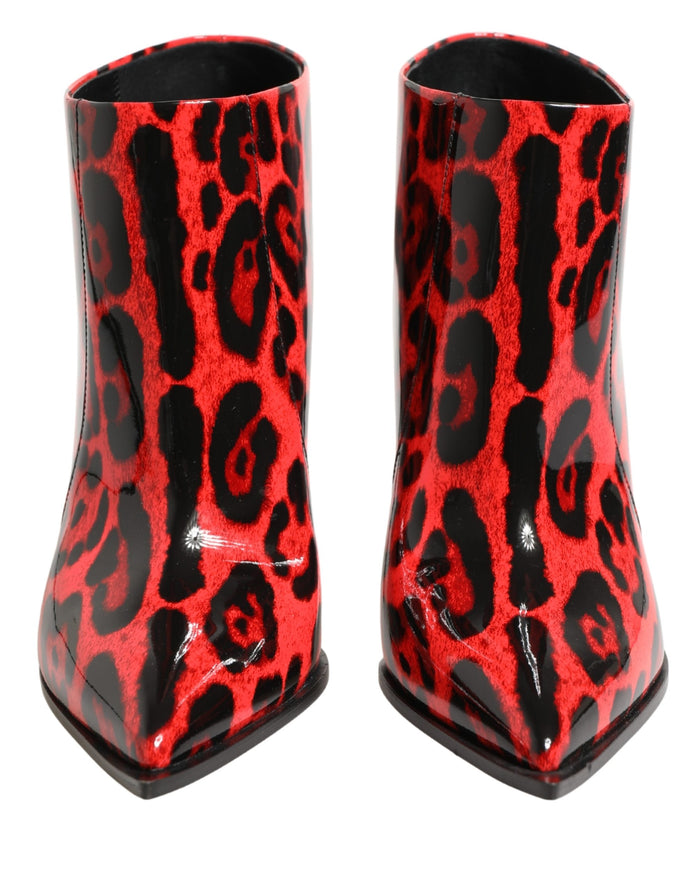 Dolce & Gabbana 100% Calf Leather (external); 58% Lamb ankle boot in red — view 2