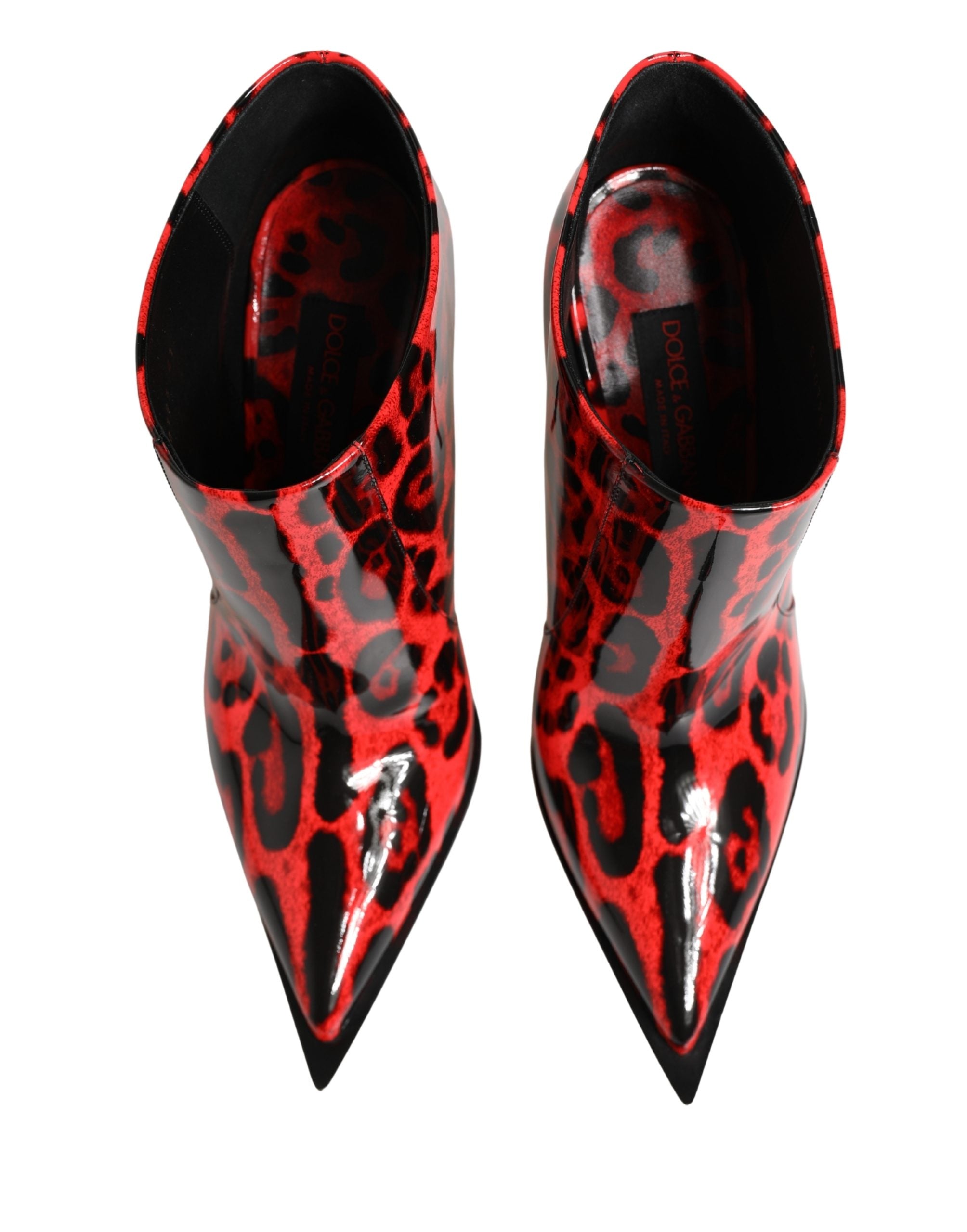 Dolce & Gabbana 100% Calf Leather (external); 58% Lamb ankle boot in red — view 3