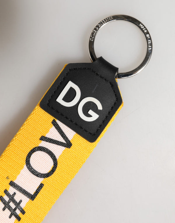 Dolce & Gabbana 90% Polyester key case in yellow