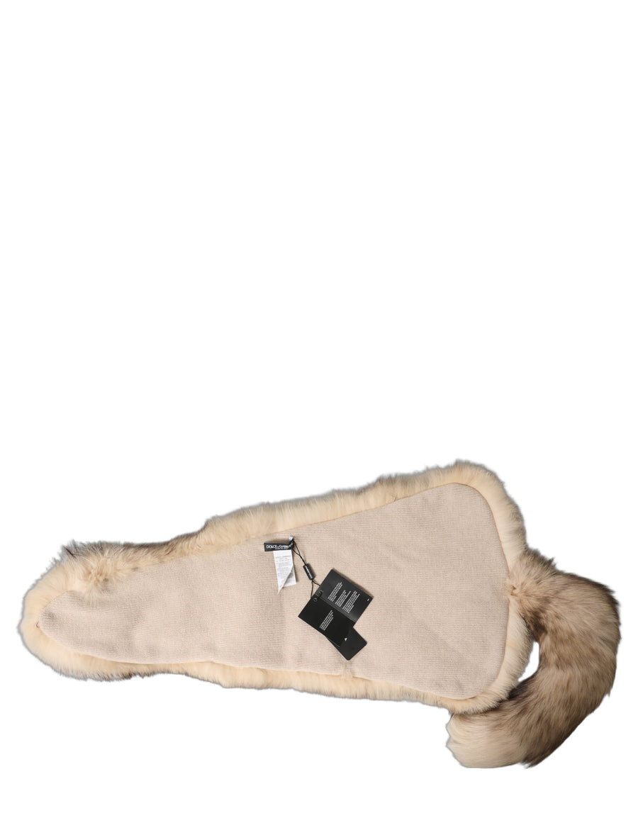 Dolce & Gabbana 100% Frost Fox scarf in brown
