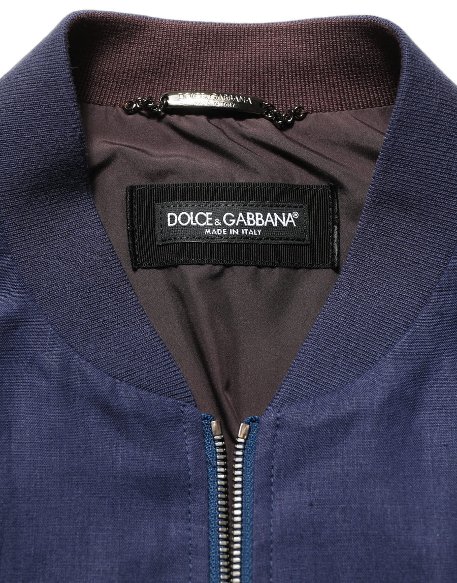 Dolce & Gabbana 100% Linen jacket in blue