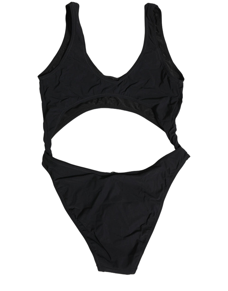 Dolce & Gabbana 82% Nylon one-piece swimsuit in black