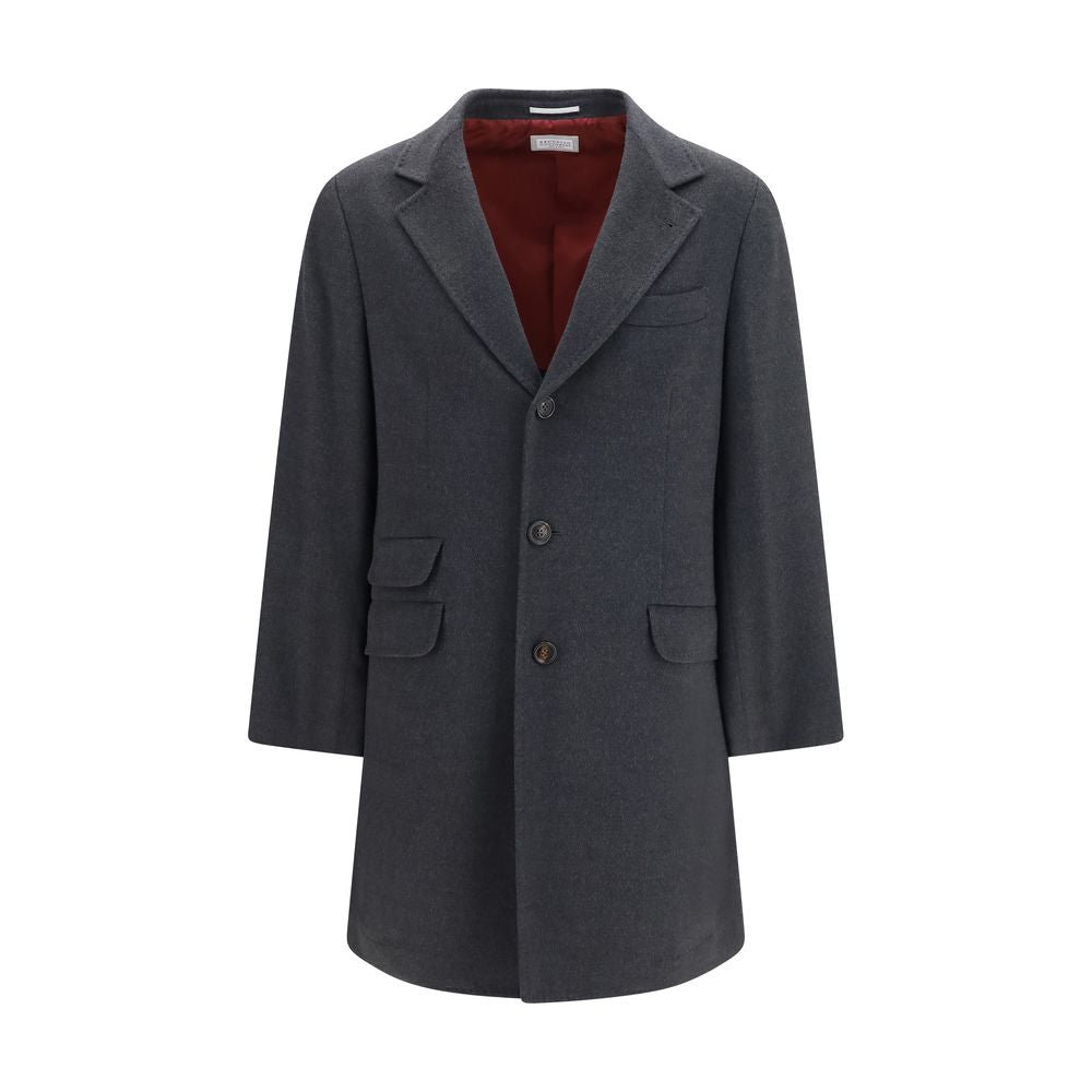 Brunello Cucinelli 100% Kashmir/capra Hircus coat in gray