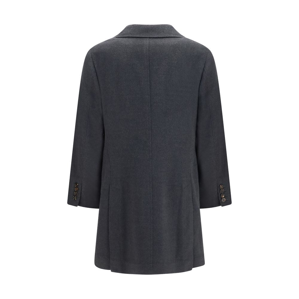Brunello Cucinelli 100% Kashmir/capra Hircus coat in gray — view 2