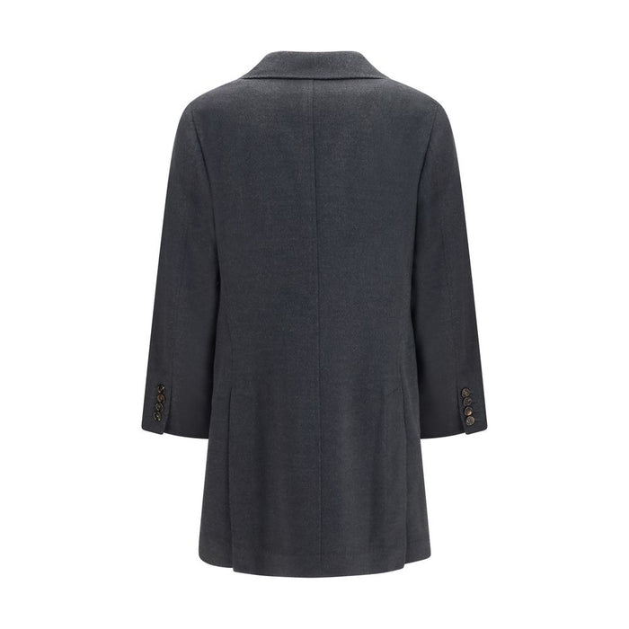 Brunello Cucinelli 100% Kashmir/capra Hircus coat in gray — view 2