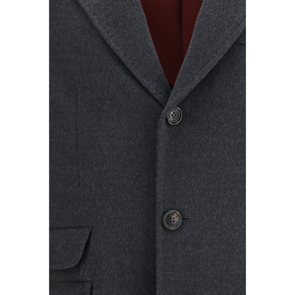 Brunello Cucinelli 100% Kashmir/capra Hircus coat in gray — view 3