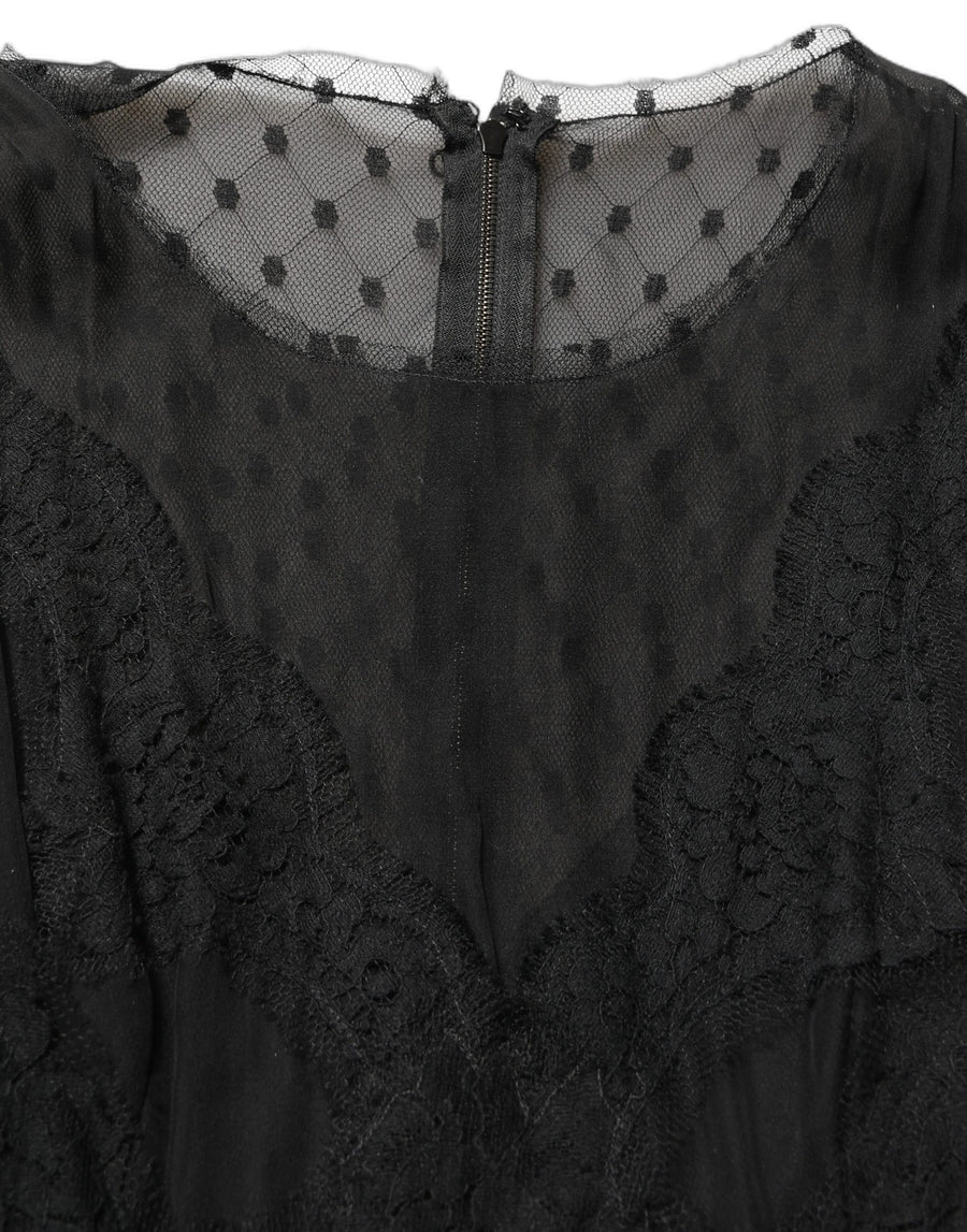 Dolce & Gabbana 70% Silk 15% Cotton 15% Nylon dress in black