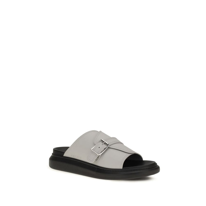 Alexander McQueen UPPER 100% Thermoplastic Polyurethane SOLE 100% Rubber sandals in gray — view 2
