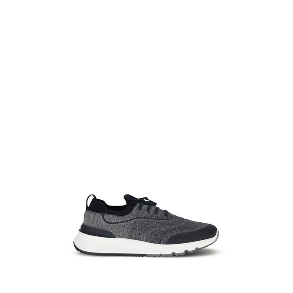 Brunello Cucinelli UPPER 100% Cotton sneakers in gray