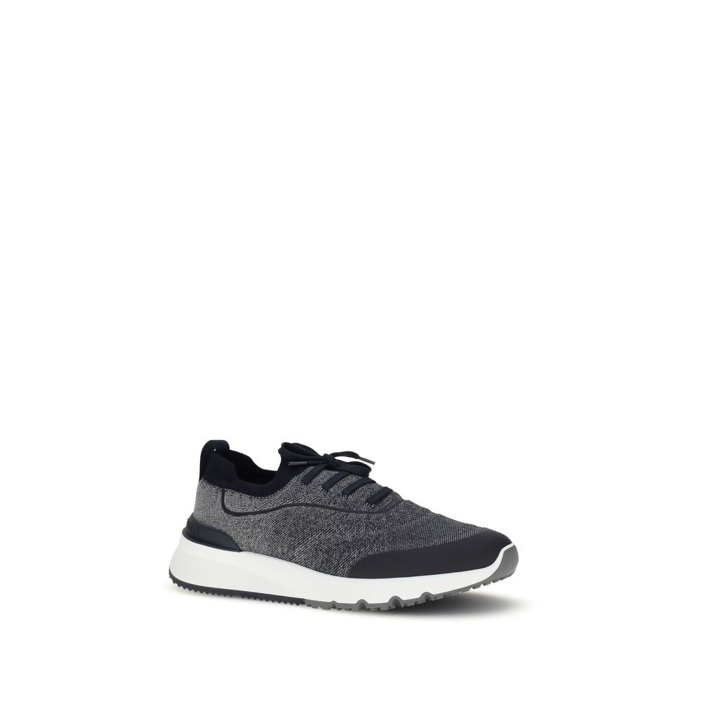 Brunello Cucinelli UPPER 100% Cotton sneakers in gray — view 2