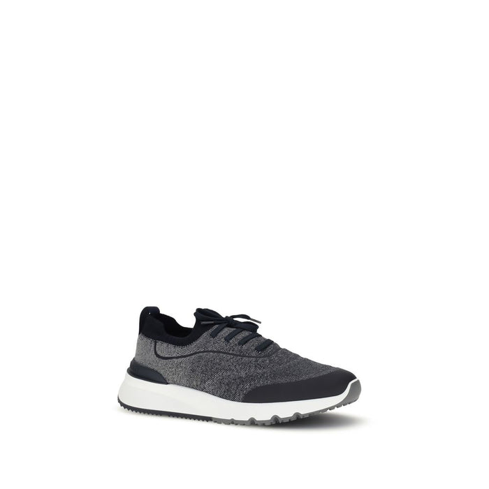 Brunello Cucinelli UPPER 100% Cotton sneakers in gray — view 2