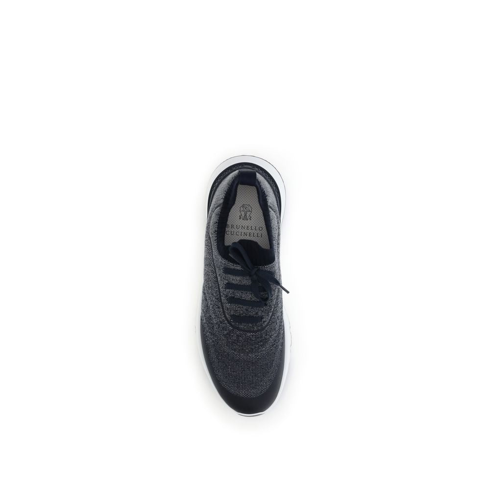Brunello Cucinelli UPPER 100% Cotton sneakers in gray — view 4