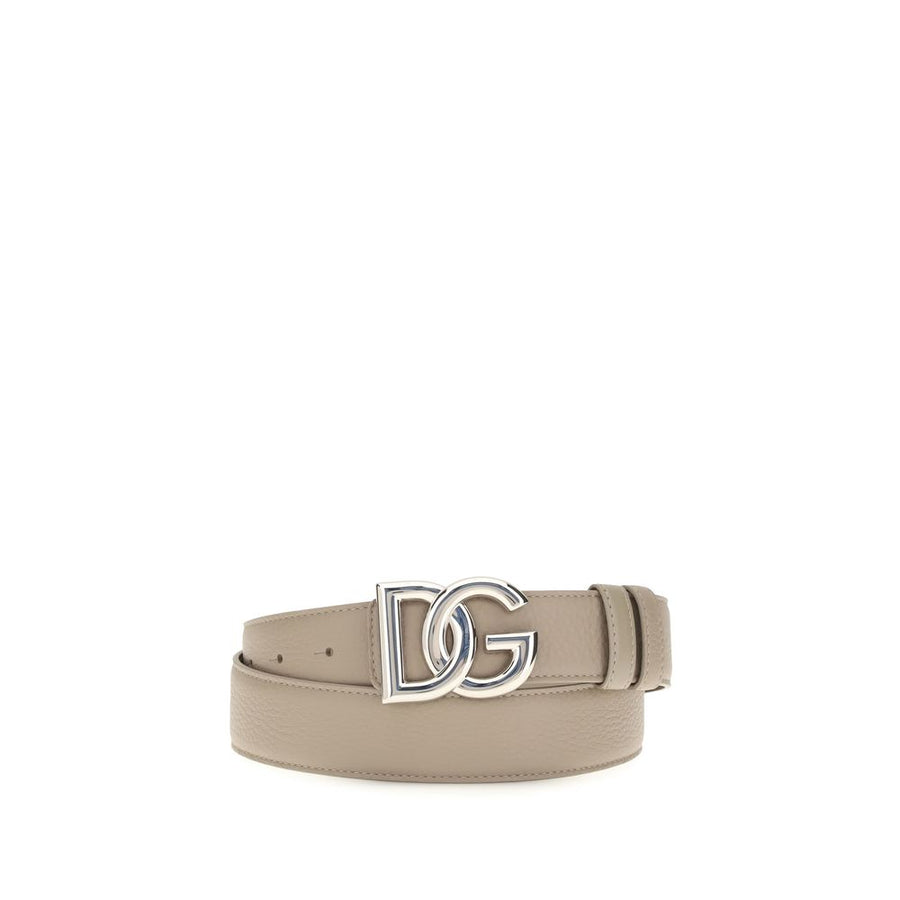 Dolce & Gabbana 100% Calf Leather Bos Taurus belt in gray