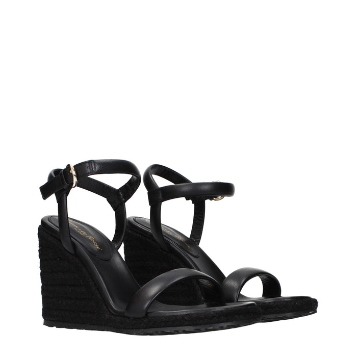Gianvito Rossi wedge sandal in black — view 2