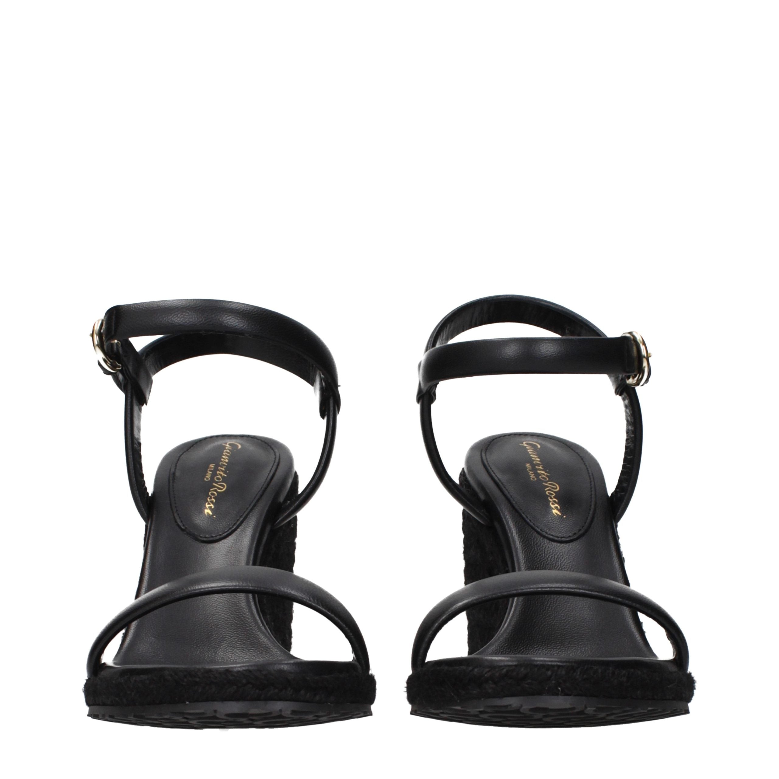 Gianvito Rossi wedge sandal in black — view 3