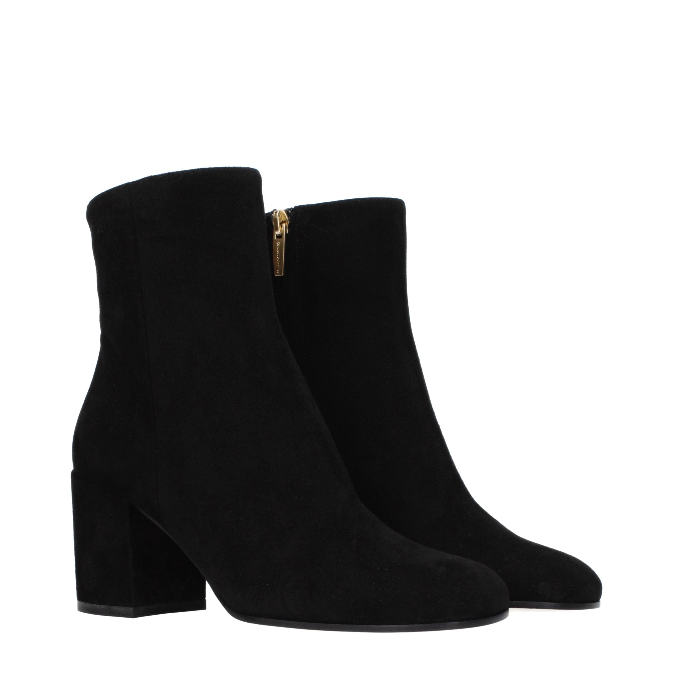 Gianvito Rossi Suede ankle boot in black — view 2