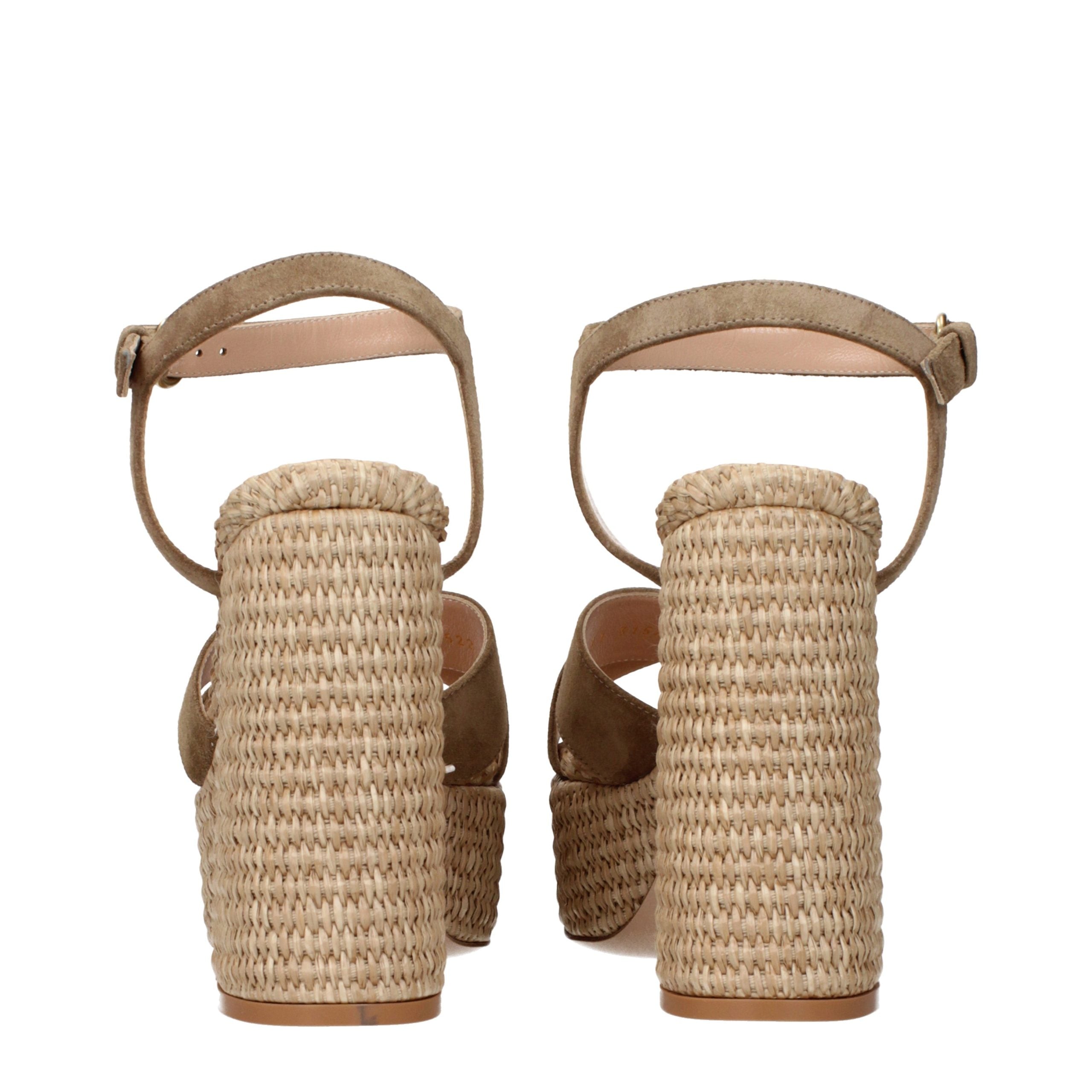 Gianvito Rossi Suede platform sandal in brown — view 5