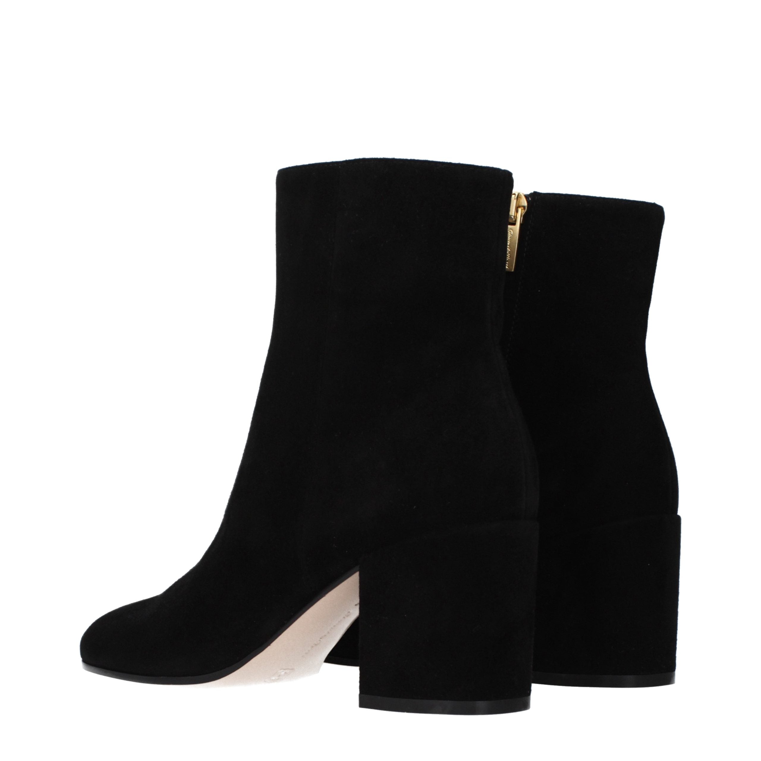 Gianvito Rossi Suede ankle boot in black — view 4