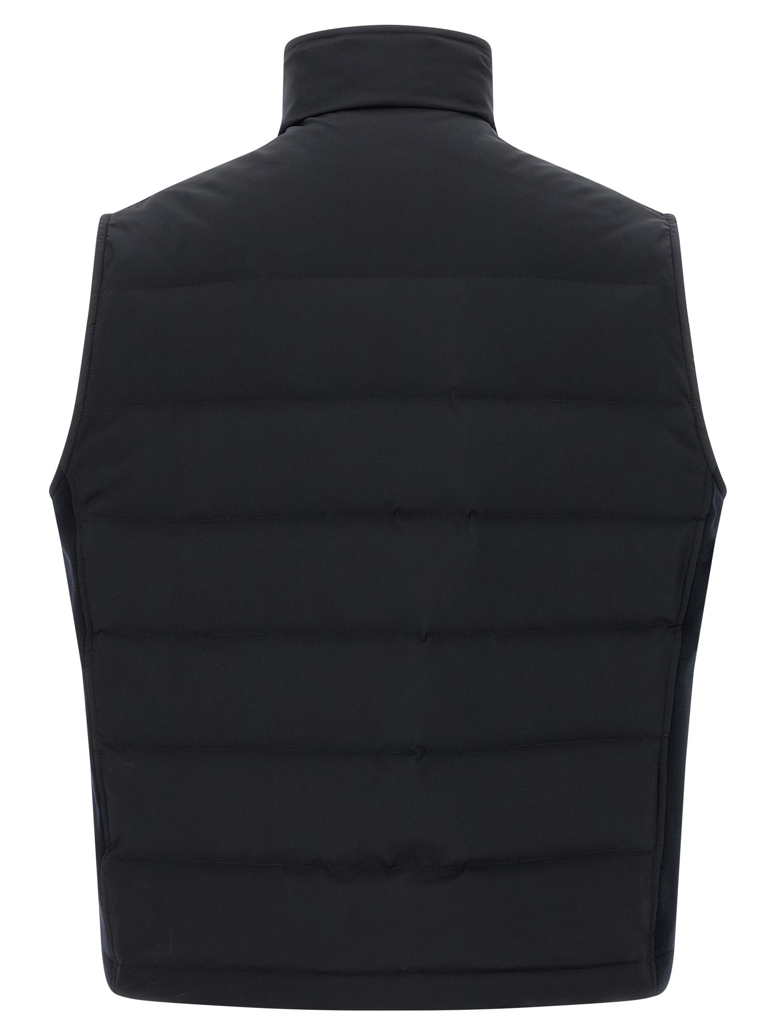 Brioni 100% polyester (shell); wool and cashmere blend (side inserts); goose down (fill) vest in black — view 2