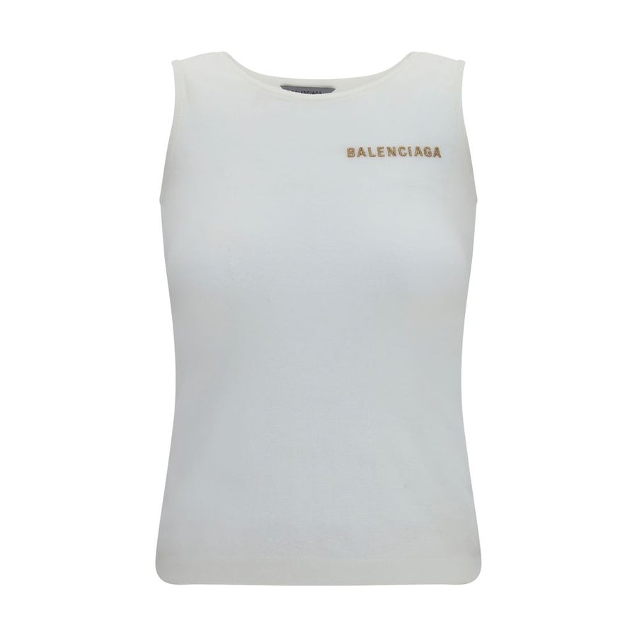 Balenciaga 81% Cotton 19% Polyamide tank top in white