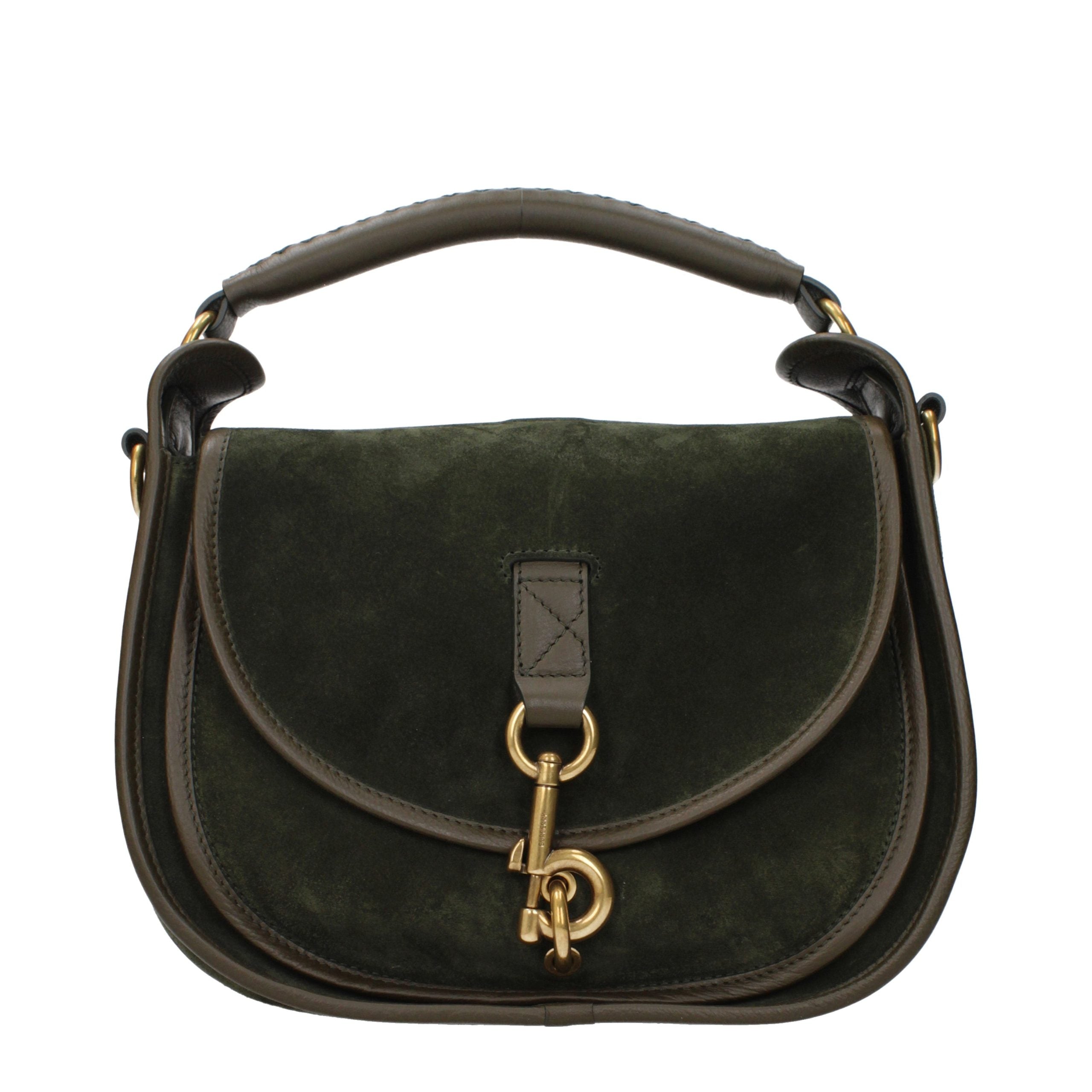 Green Leather Handbag Bag